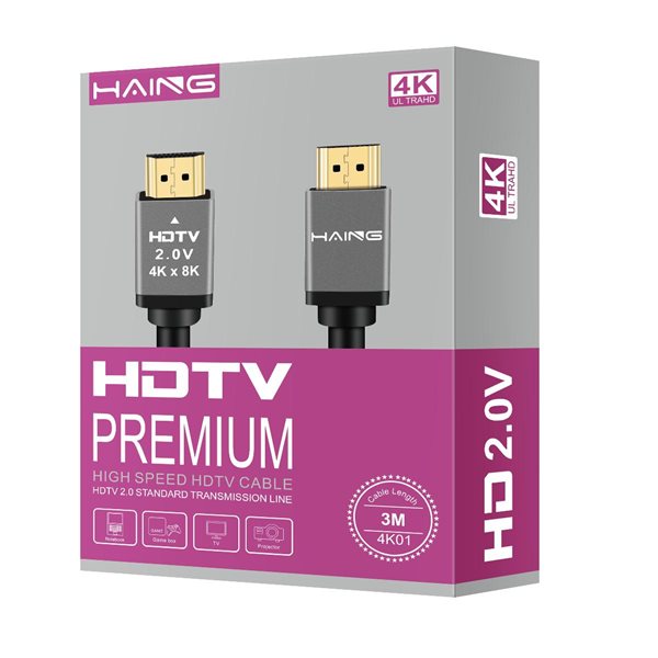 HAING 4K HDTV 2.0V Premium HDMI Cable - 3M