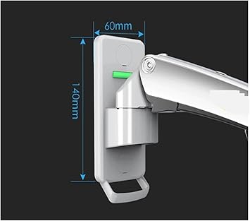 F120 17-27 Inch Gas Spring Full Motion TV Wall Mount LCD Monitor Stand Aluminum Arm Stand Silver Black(Black) Secondary image