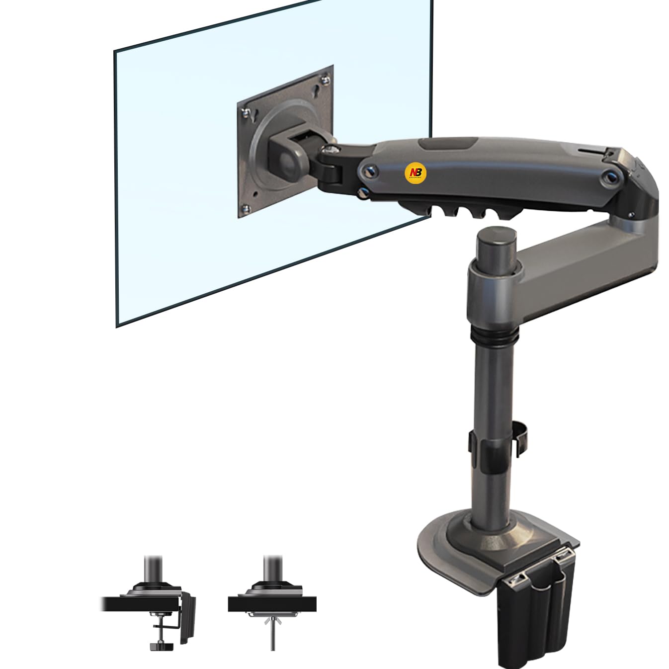 NB North Bayou H100 Monitor Desktop Mount Stand 22" to 35" Inches Secondary image
