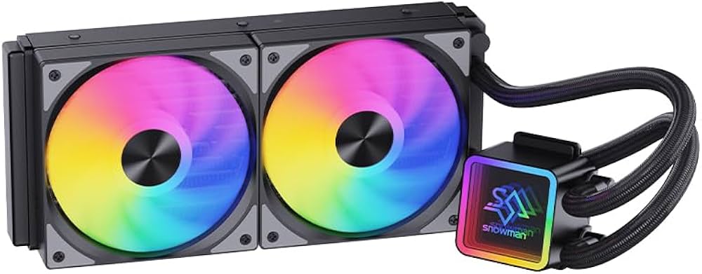 SNOWMAN KS240-ARGB 240mm AIO Liquid CPU Cooler | Black