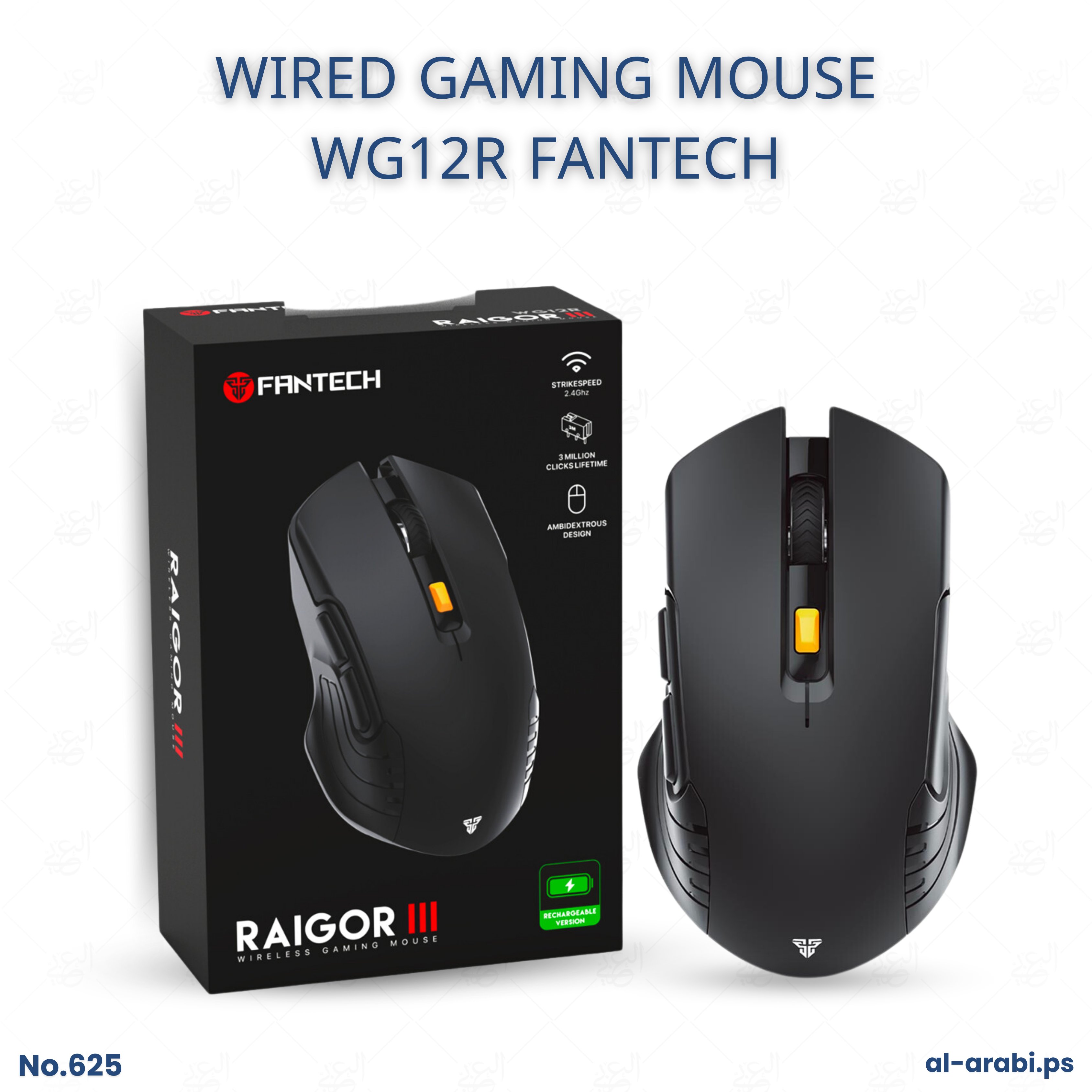 Fantech Raigor Iii Wg12r Rechargeable Wireless Gaming Mouse Black