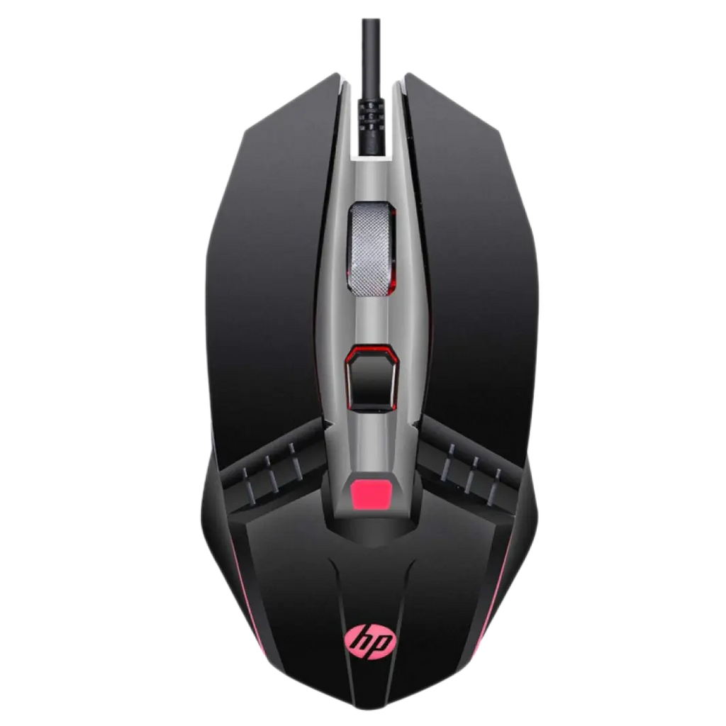 HP M270 Backlit USB Wired Gaming Mouse with 6 Buttons, 4-Speed Customizable 2400 DPI, Ergonomic Design