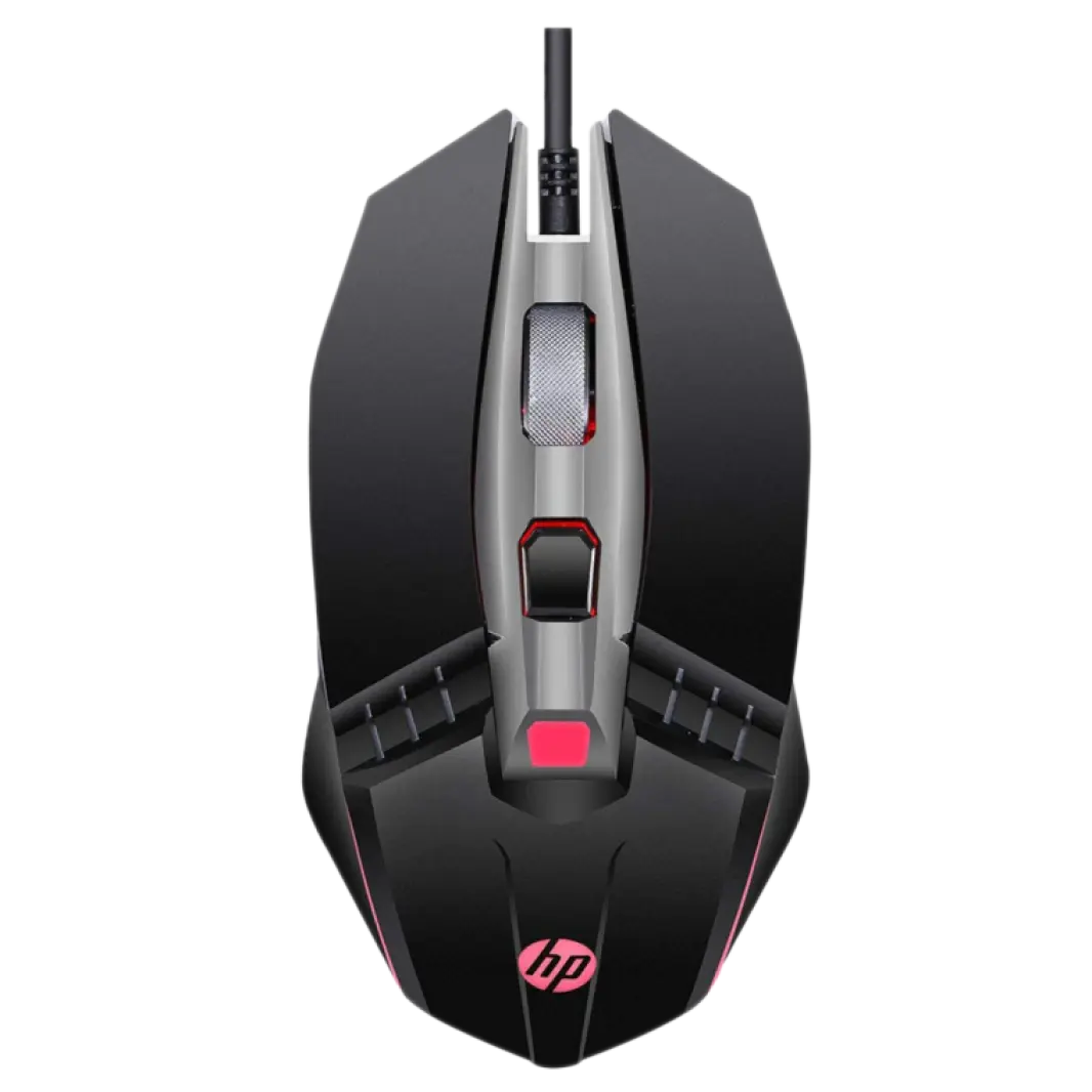 HP M270 Backlit USB Wired Gaming Mouse with 6 Buttons, 4-Speed Customizable 2400 DPI, Ergonomic Design