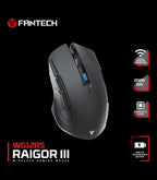 FANTECH WG12RS RAIGOR III WIRELESS GAMING MOUSE - BLACK