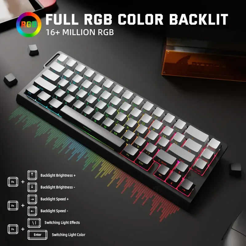 Attack Shark X68 Tri-Mode Mechanical Keyboard – Compact 65% Wireless Dominance Secondary image