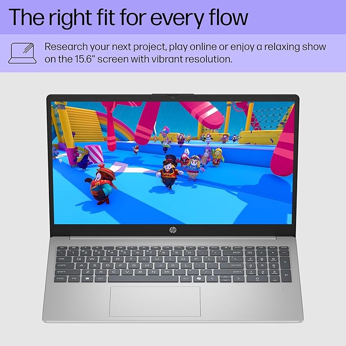 HP 15.6 inch Laptop, FHD Display, AMD Ryzen 7 5825U, 8 GB RAM, 512 GB SSD, AMD Radeon Graphics, Windows 11 Home, Natural Silver, 15-fc0502nr Secondary image