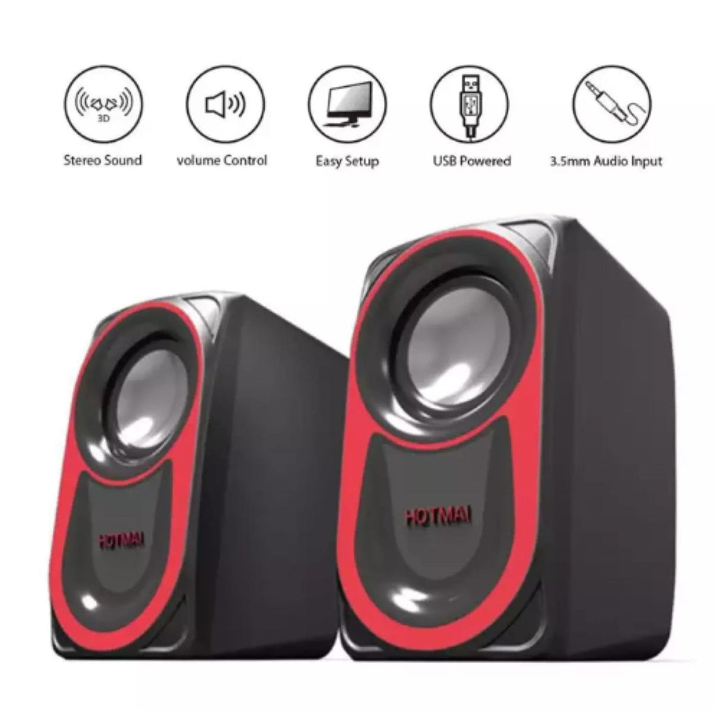 Hotmai HN-88 Mini Portable Multimedia USB 2.0 35mm Aux Wired Speaker