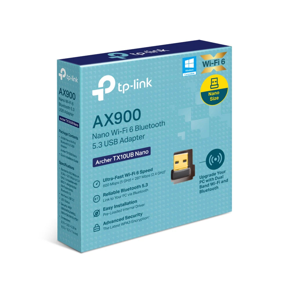 TP-LINK TX10UB AX900 NANO WI-FI 6 AND BLUETOOTH 5.3 USB ADAPTER Main image