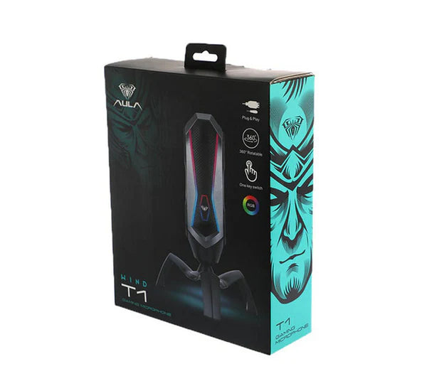 Aula T1 RGB USB Wired Black Gaming Desktop Microphone Secondary image