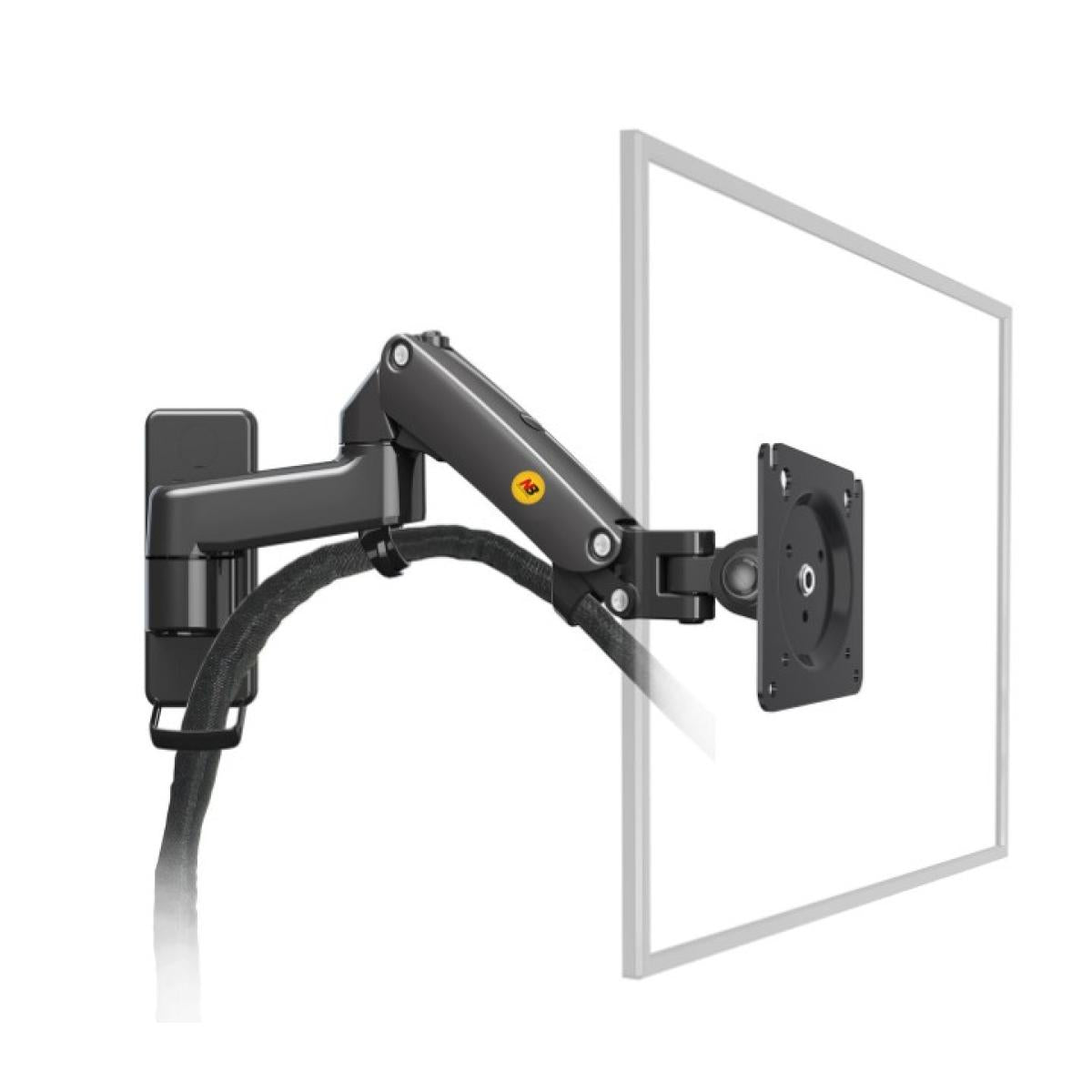 NB North Bayou F150 17"-35" Gas Spring Full Motion Wall Monitor Mount Single Arm 3-12KG Main image