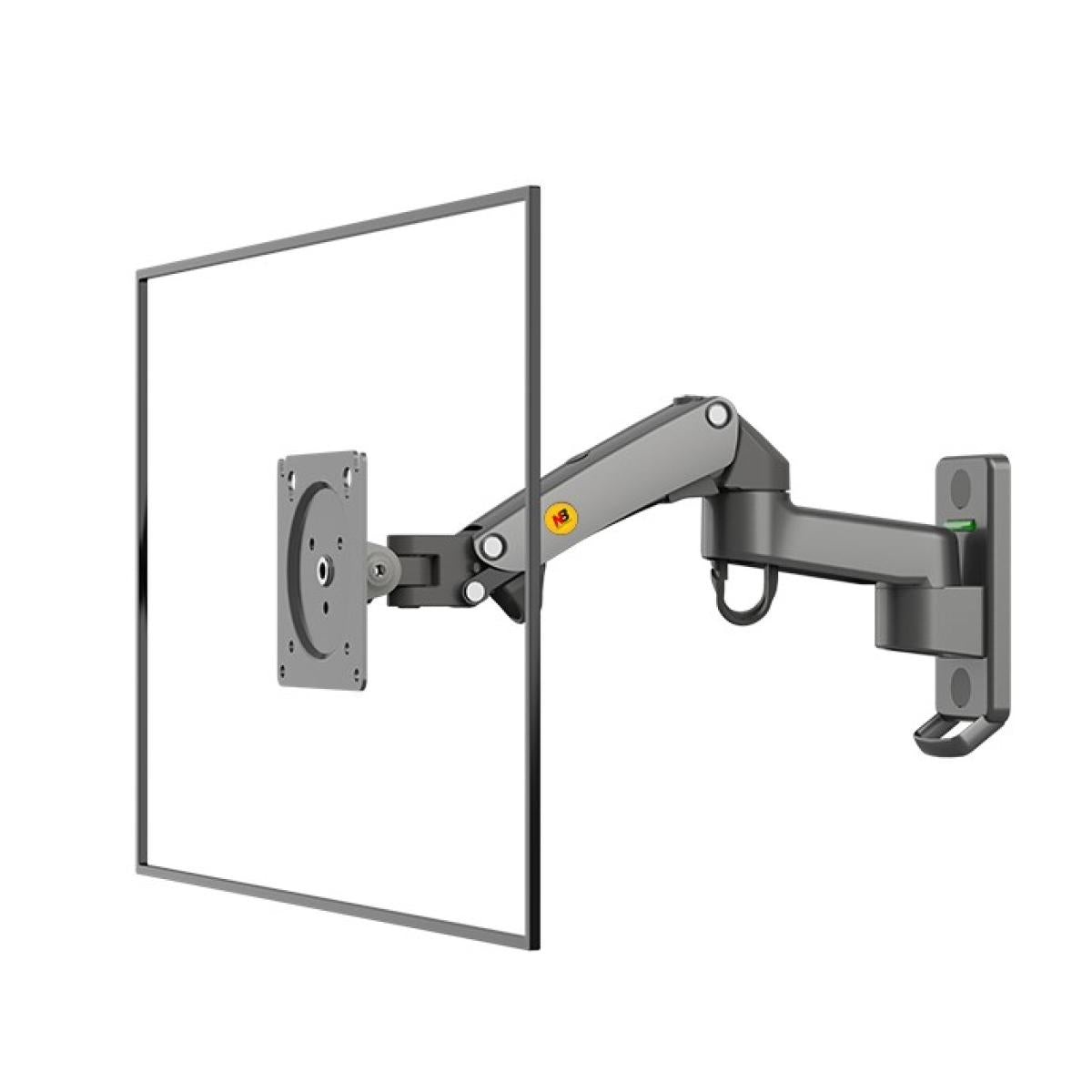 NB North Bayou F150 17"-35" Gas Spring Full Motion Wall Monitor Mount Single Arm 3-12KG
