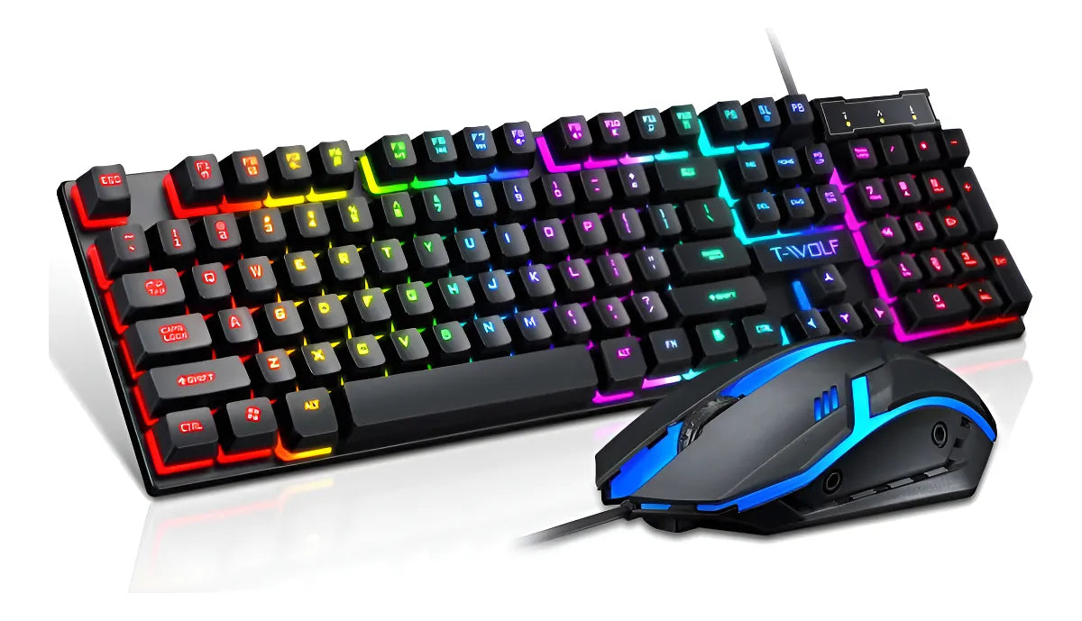 Combo Gamer Teclado Mouse Twolf Tf200 Rgb Negro Main image