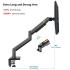 North Bayou G45 Full Motion Swivel Monitor Mount with Gas Spring for 27”-40” Monitors- Black
