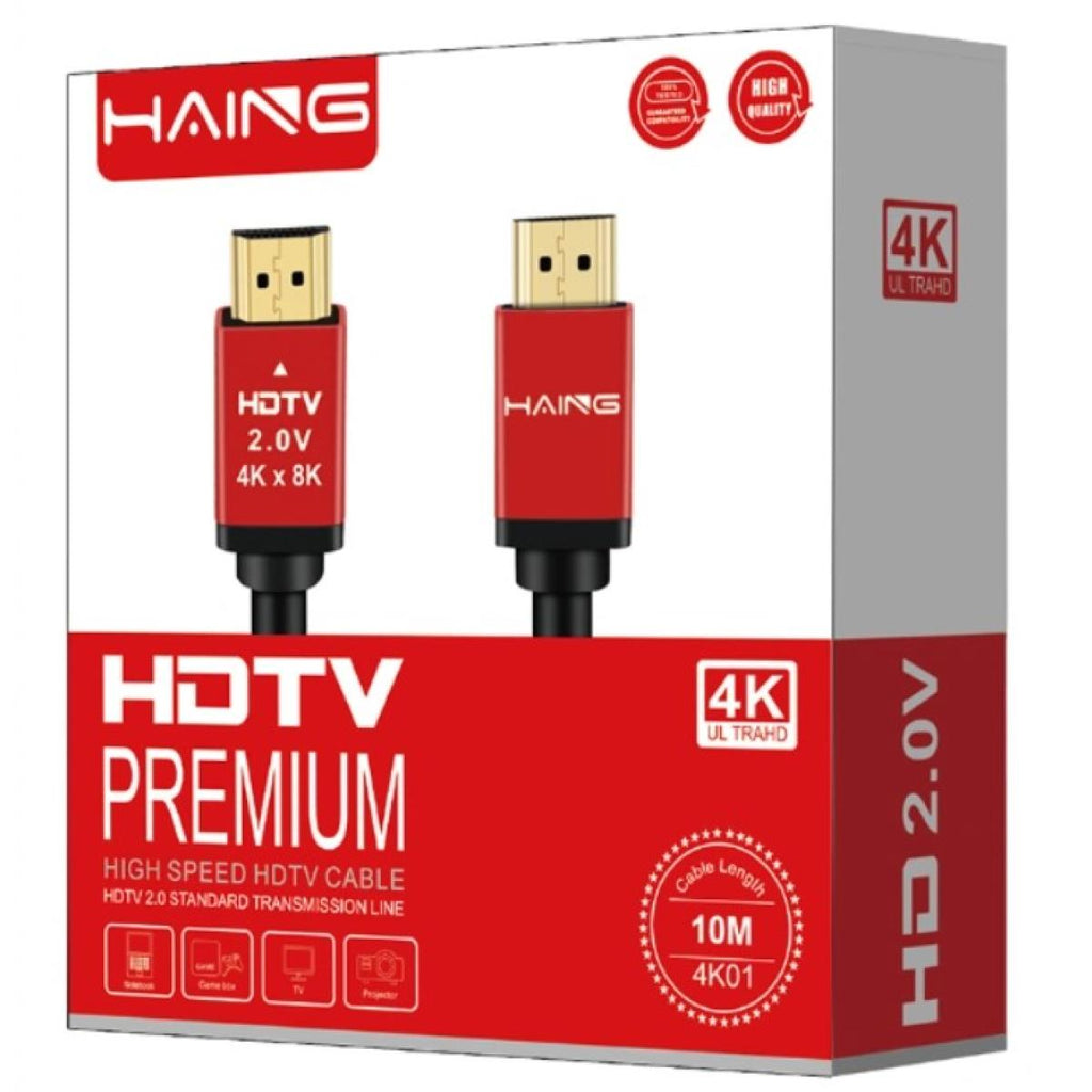 HAING 4K HDTV 2.0V Premium HDMI Cable -10M