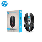 HP M270 Backlit USB Wired Gaming Mouse with 6 Buttons, 4-Speed Customizable 2400 DPI, Ergonomic Design