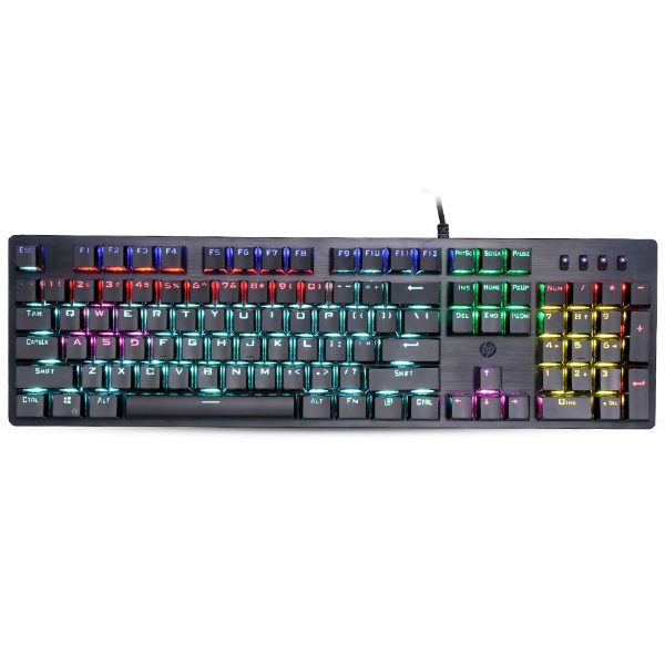 HP GK100 RGB MECHANICAL GAMiNG KEYBOARd WiTH BLUE SWiTCH Main image