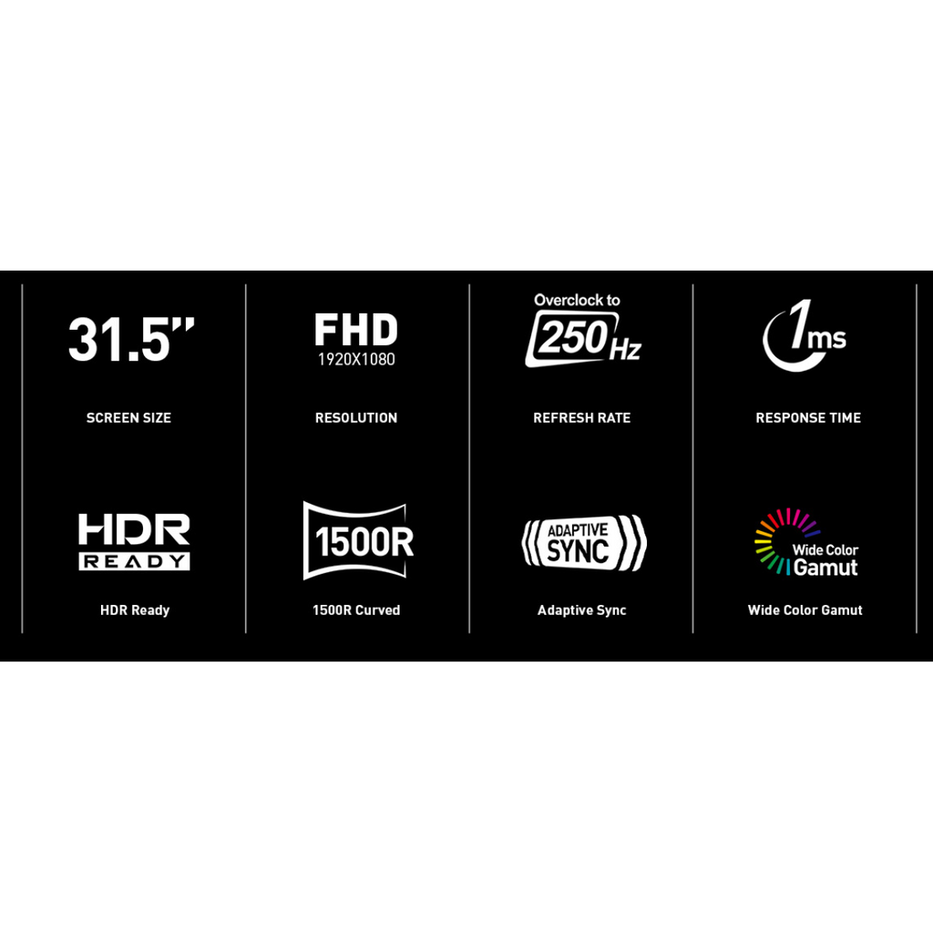 MSI MAG 32C6X 31.5-inch 1920 x 1080 (FHD) Curve 1500R Computer Monitor