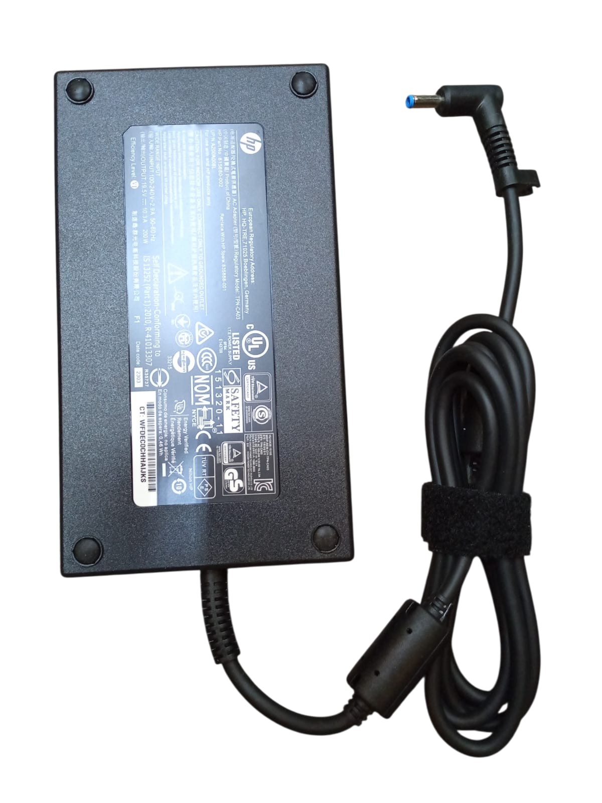 HP 200W Laptop Charger (19.5V - 10.3A | 4.5*3.0mm) صورة ثانوية