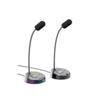 Gaming RGB USB MIC Lecoo MC01S Microphone Colorful Light Effect 360 ° Flexible Microphone